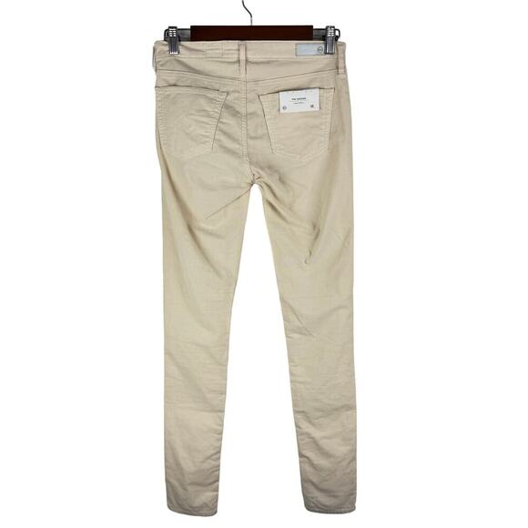 ADRIANO GOLDSCHMIED THE LEGGING SUPER SKINNY CORDUROY PANTS IN CREAM NWT SIZE 26 - Picture 2 of 16